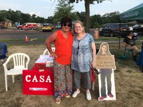 Roseann with volunteer Medford Freedom Park and CASA